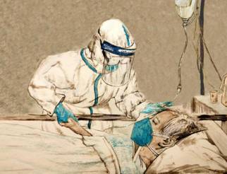 《携手共进 抗击疫情》－乔乐画种：中国画