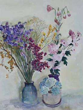 赵鹏 《待到春暖花开时》 水彩